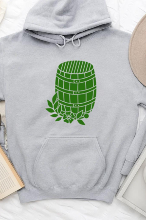 Alcohol Barrel Cut Out Tattoo Hoodie