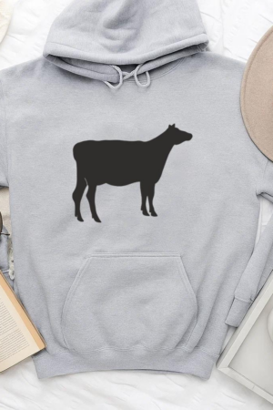 Animal Cow Silhouette Hoodie