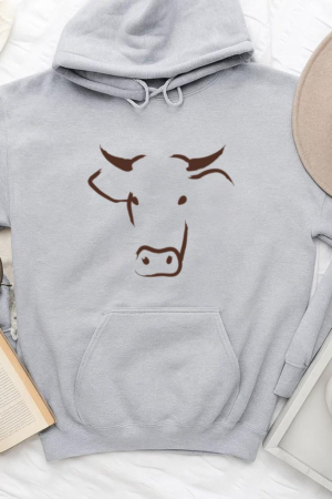 Brown Bull Head Hoodie