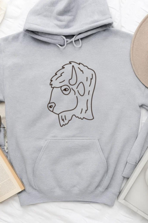 Buffalo Head Side Stroke Hoodie