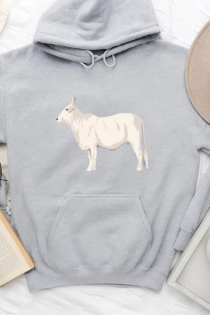 Bull Animal Illustration Hoodie