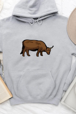 Bull Cow Flat Hoodie