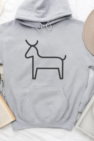 Bull Cow Horn Cattle Tail Divinity Stroke Hoodie