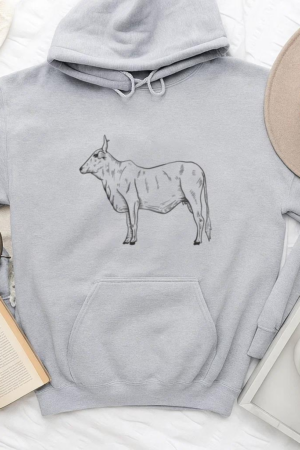 Bull Side Black And White Hoodie