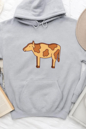 Cardboard Cow Color Stroke Hoodie