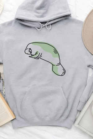 Color Stroke Semi Colored Manatee Hoodie