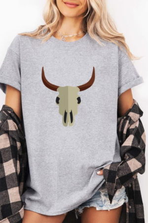 Cow Bull Skull Icon T-Shirt