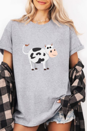 Cow Cartoon Christian Nativity T-Shirt