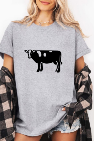 Cow Farm Animal Cut Out T-Shirt