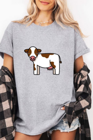 Cow Farm Animal Side View T-Shirt