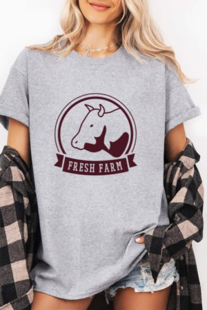 Cow Farm Badge T-Shirt