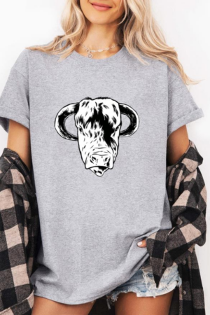 Cow Head Stroke Animal T-Shirt
