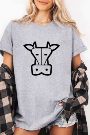 Cow Head Stroke T-Shirt