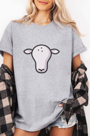 Cow Icon Flat T-Shirt
