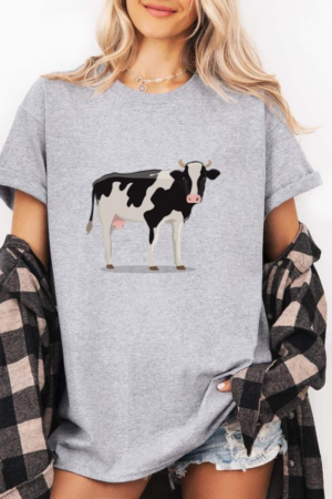 Cow Illustration Farm T-Shirt