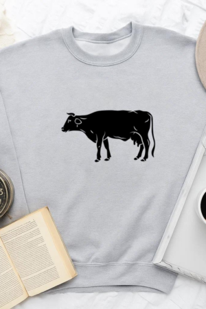 Cows Profile Cut Out Sweatshirt