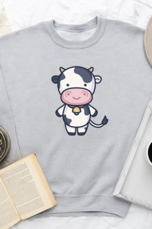 Cute Cow Character Sweatshirt