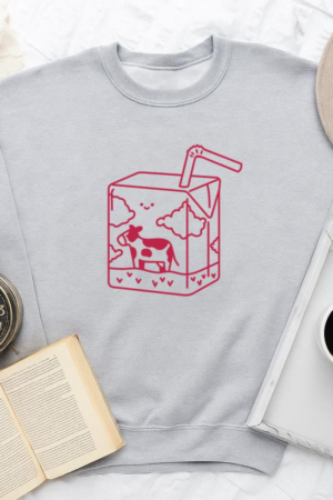 Cute Milk Carton Design Sweatshirt