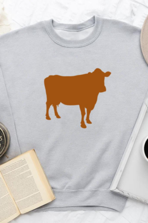 Farm Animal Cow Silhouette Sweatshirt