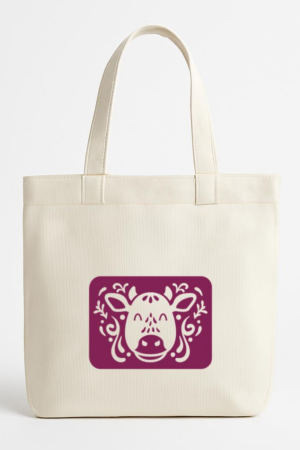 Farm Animals Cow Ornament Canvas Tote Bag