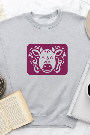 Farm Animals Cow Ornament Sweatshirt