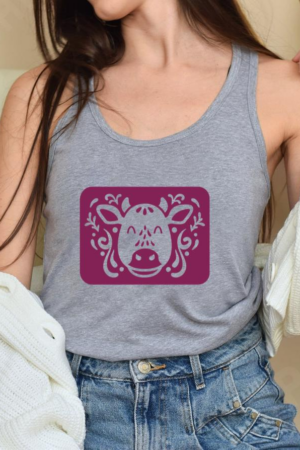 Farm Animals Cow Ornament Tank Top