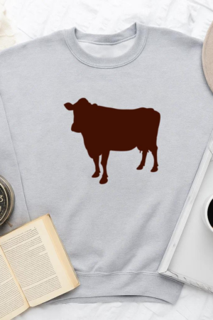 Farm Cow Silhouette Sweatshirt