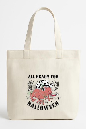 Frog Wearing A Cow Hat Canvas Tote Bag