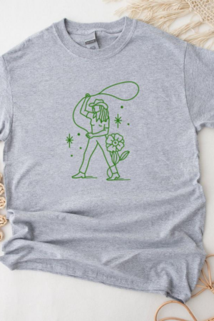 Rodeo Cowboy Girl Tattoo Element T-Shirt