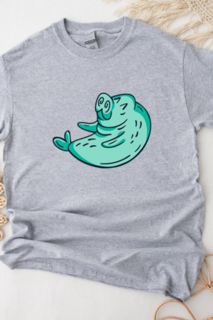 Sea Cow Cartoon T-Shirt