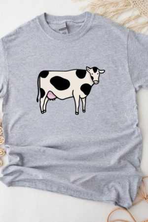 Semi Flat Sideways Milk Cow T-Shirt