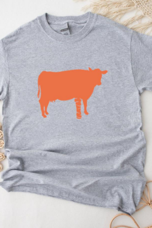 Silhouette Of A Cow Standing With Cast T-Shirt
