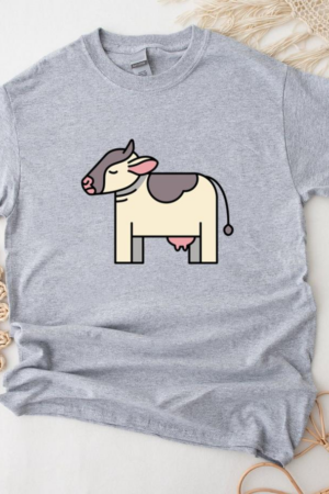 Simple Sideways Cow Stroke T-Shirt