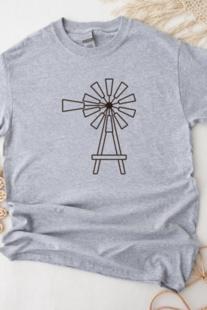 Simple Stroke Windmill T-Shirt