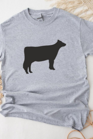 Standing Cow Animal Silhouette T-Shirt