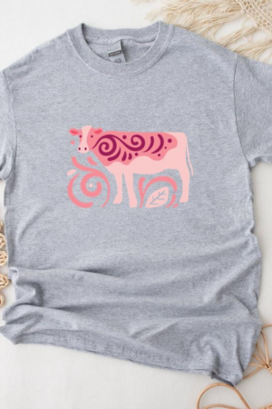 Swirly Cow Composition T-Shirt