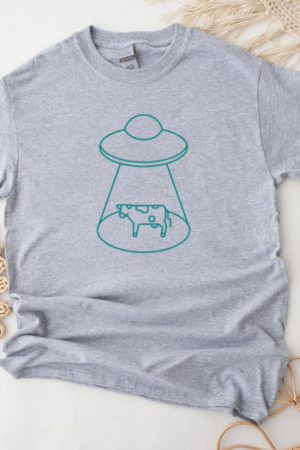 Ufo Taking A Cow T-Shirt