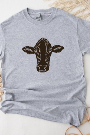 Wild West Cow Head Cut Out T-Shirt