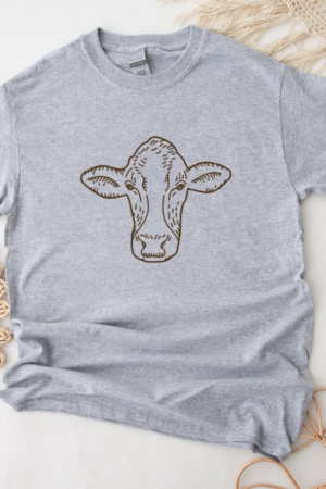 Wild West Cow Head Stroke T-Shirt