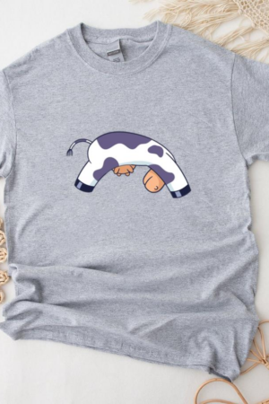 Yoga Cow Stretching Color Stroke T-Shirt