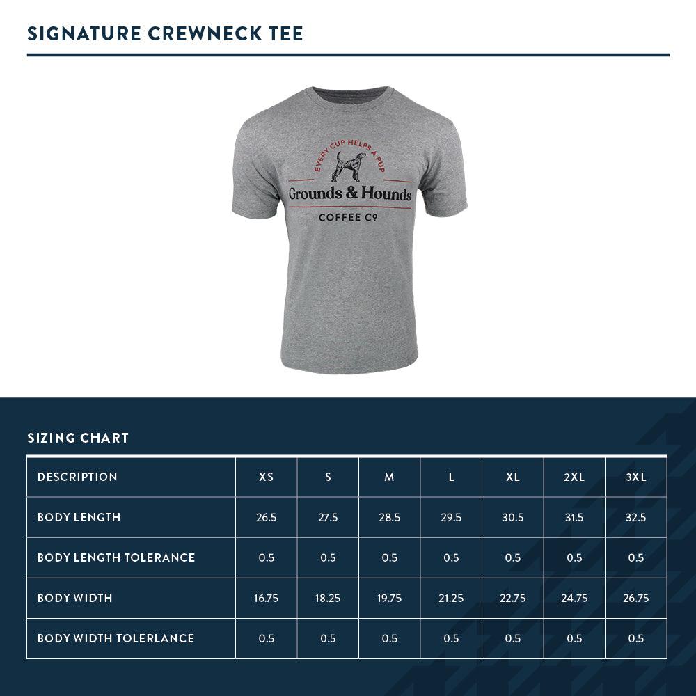 Classic Crew Neck Tee in Heather Grey Triblend