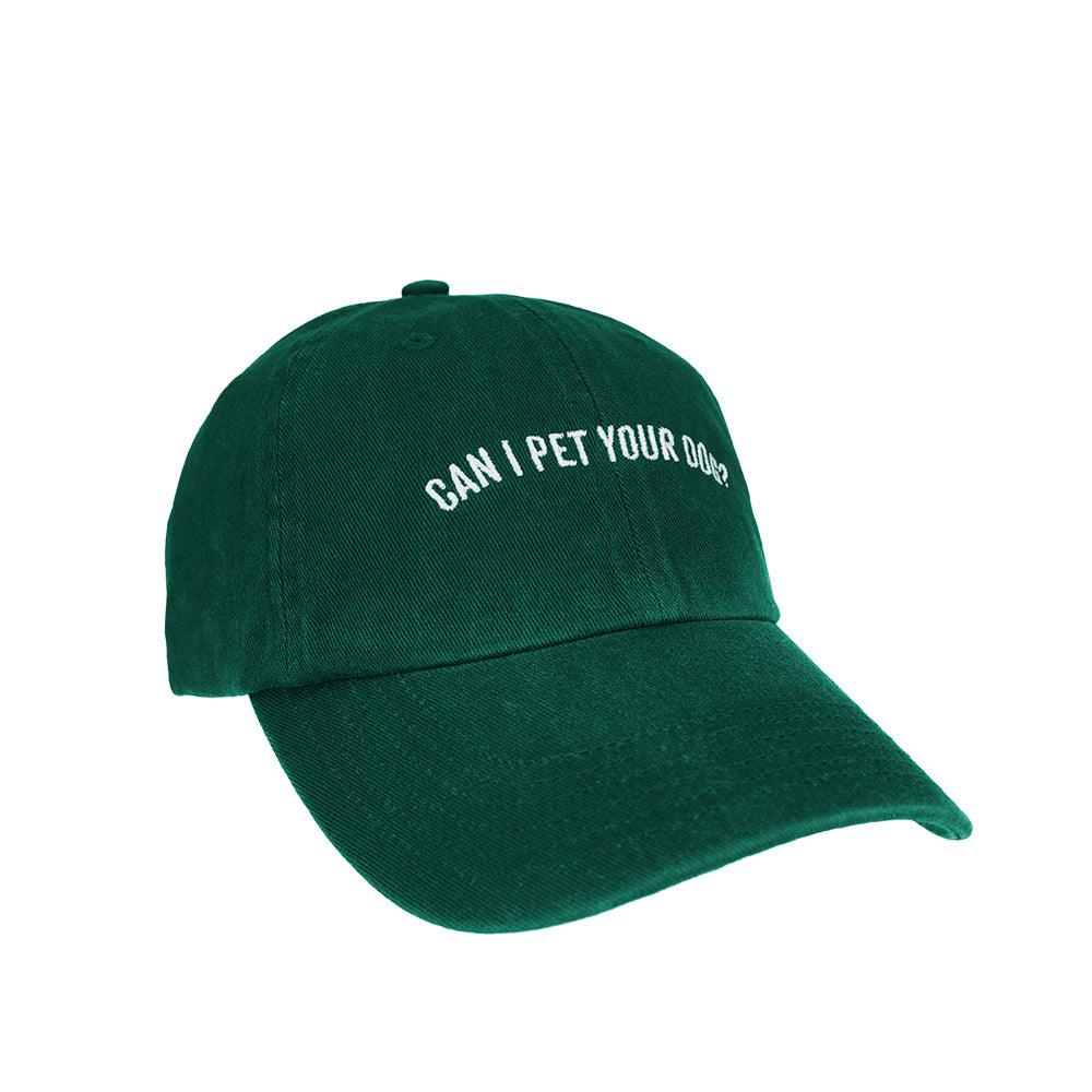 Dog Lover Embroidered Cap - Forest Green Dad Hat