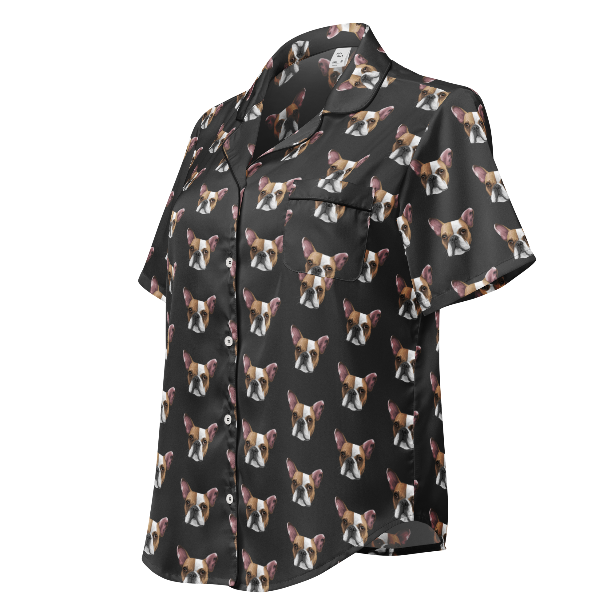 Pet Face Custom Pajama Shirt in Light Blue