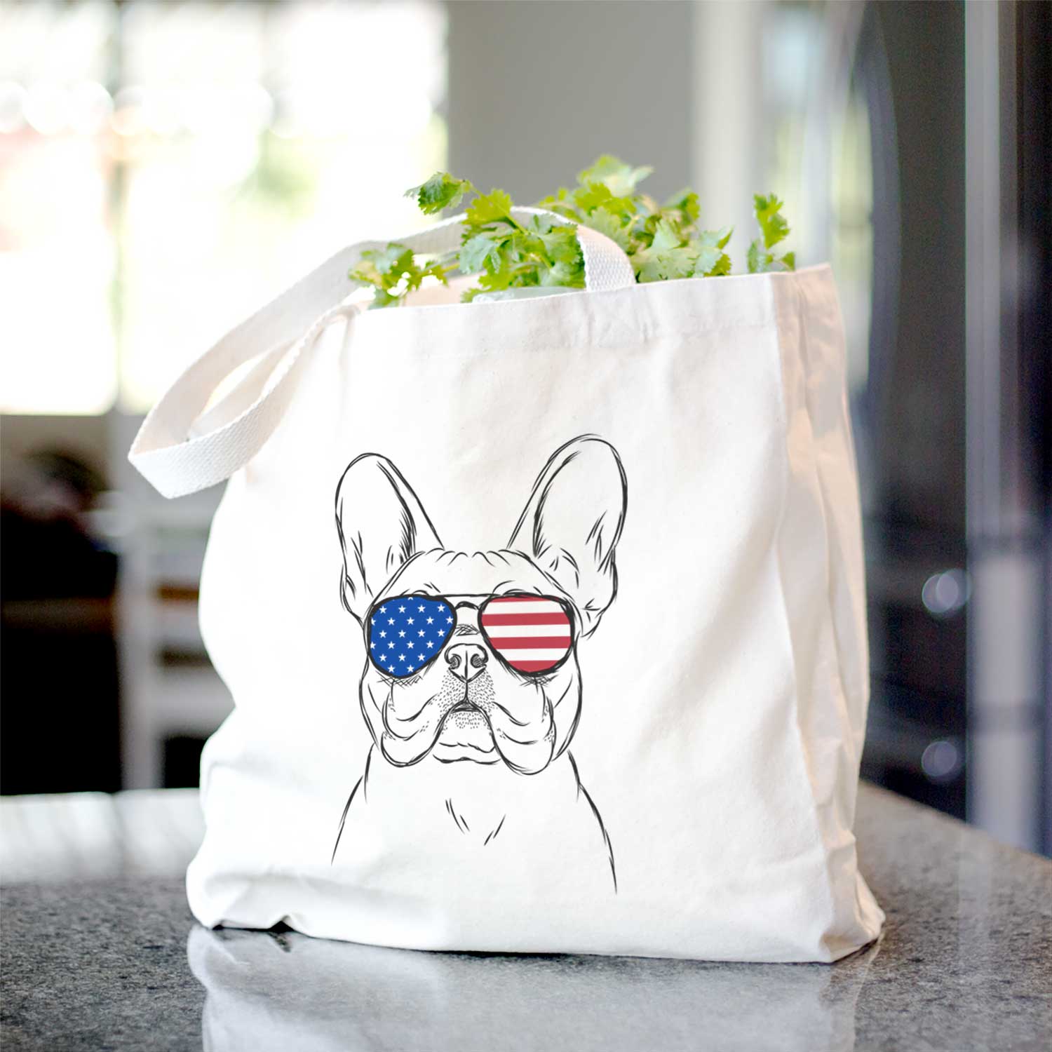 French Bulldog Cotton Canvas Tote Bag