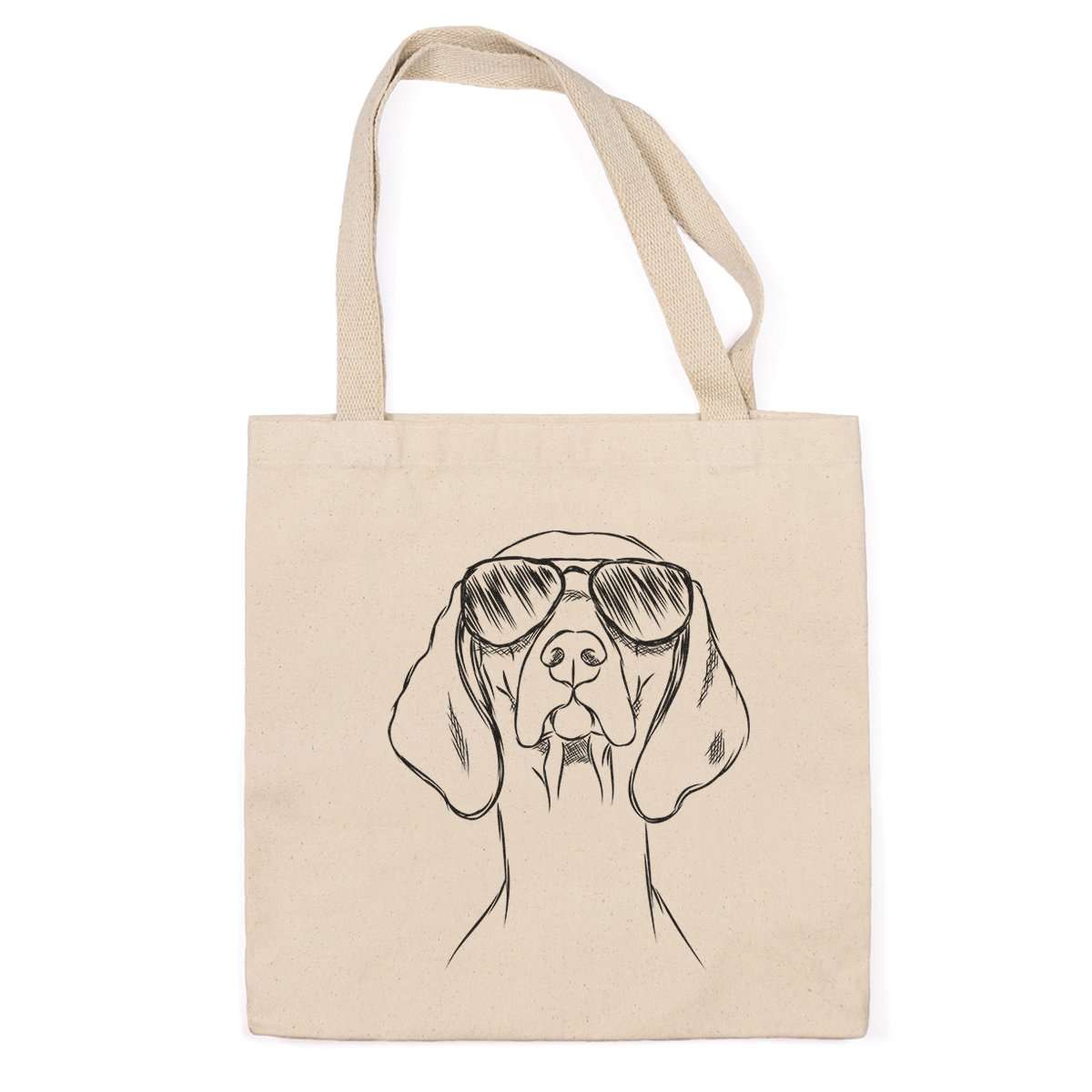 Canvas Vizsla Print Tote Bag - Beige