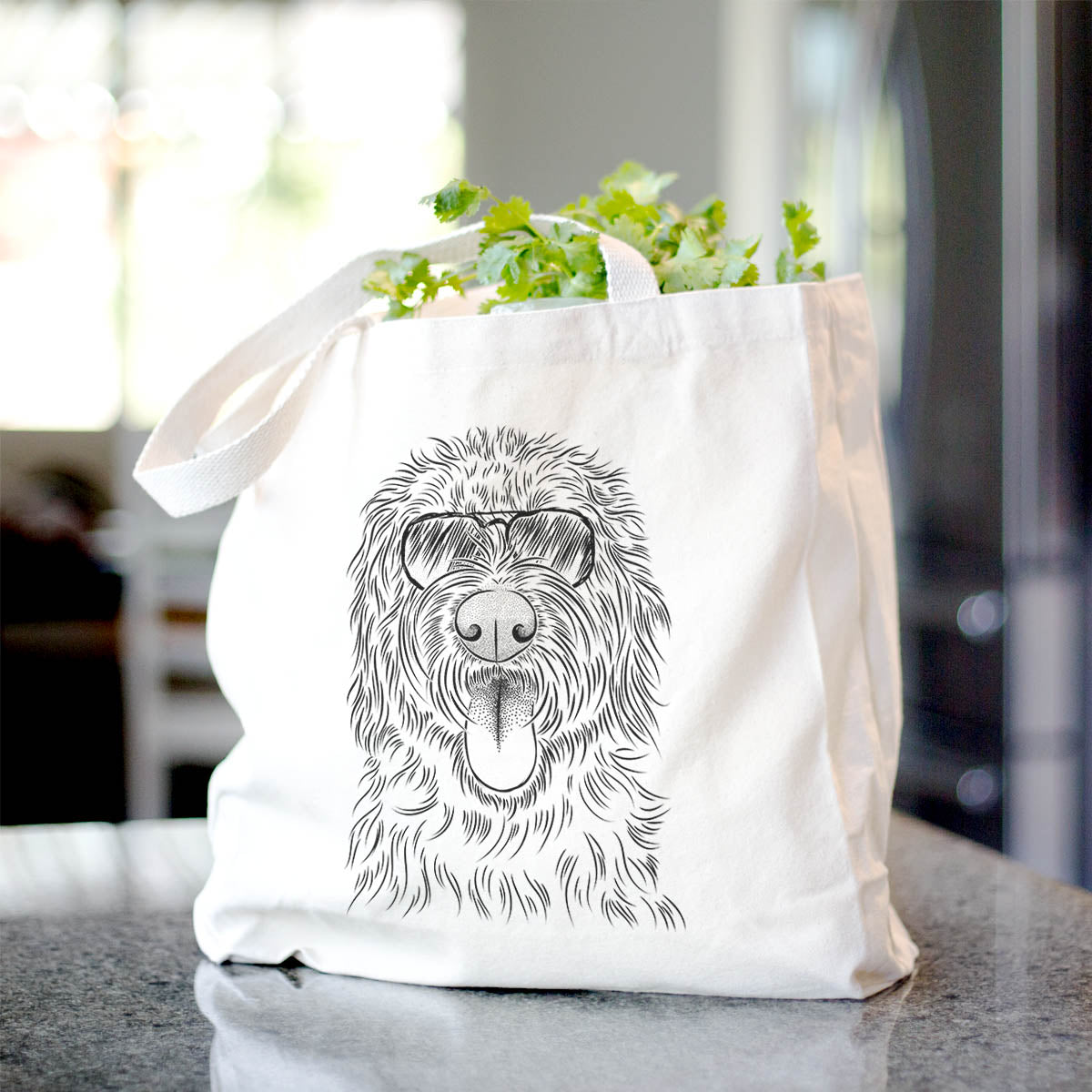 Bennett Doodle Cotton Canvas Tote Bag - Stylish & Trendy
