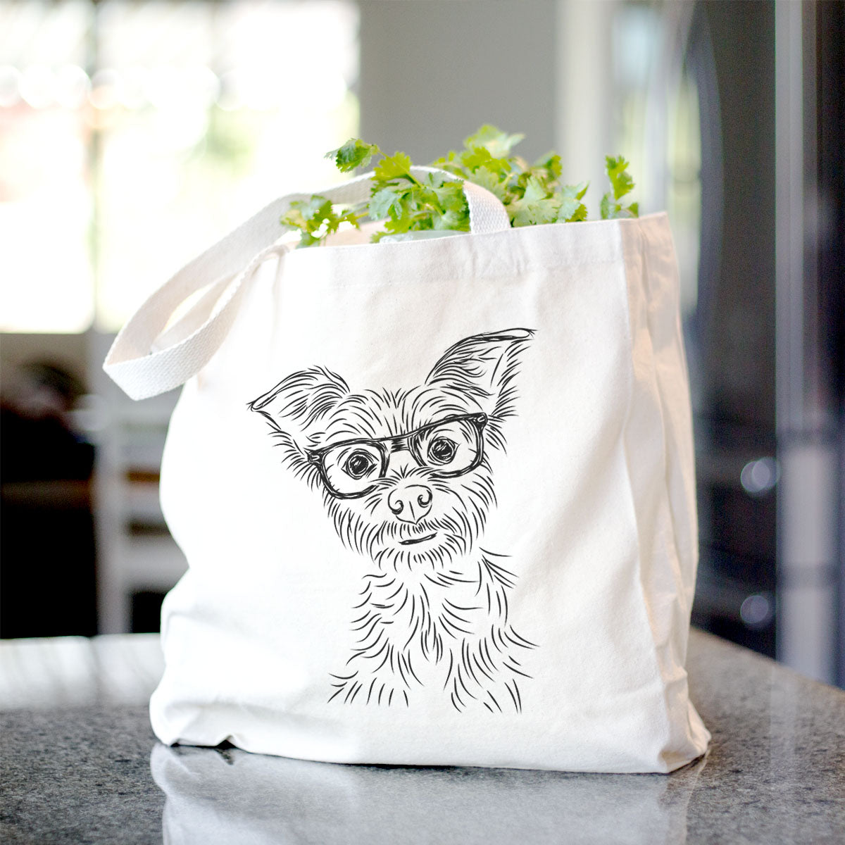 Yorkshire Terrier Print Canvas Tote Bag