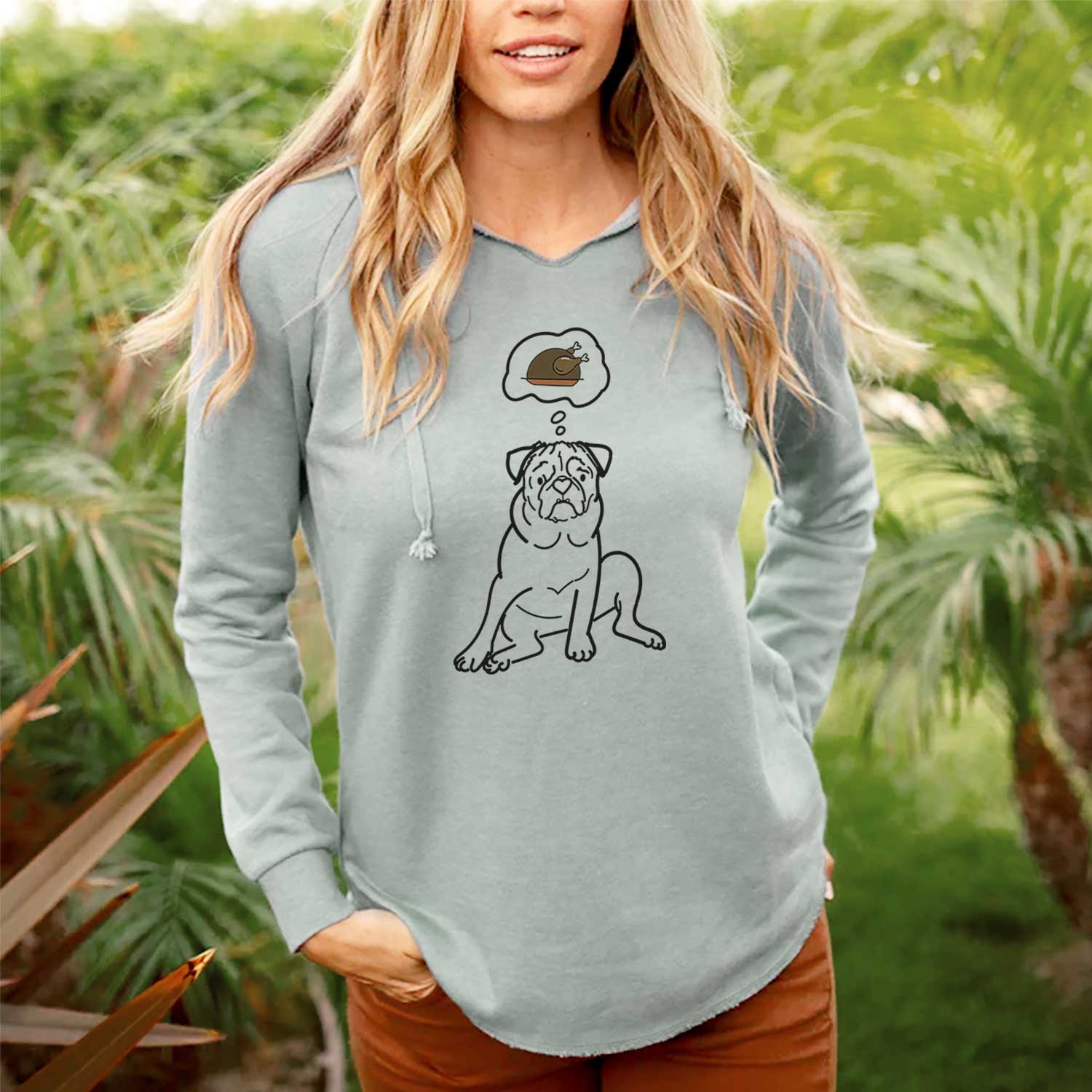 California Wave Wash Hooded Sweatshirt - Soft Womens Casual Fit