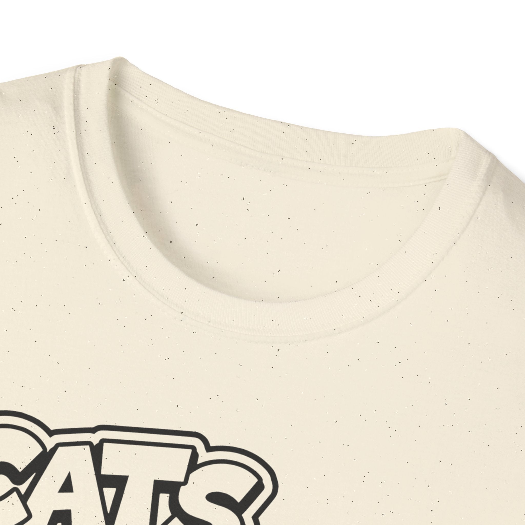 Cats Lover Word Art Unisex Cotton T-Shirt - Hand-Crafted Cat Portrait Tee