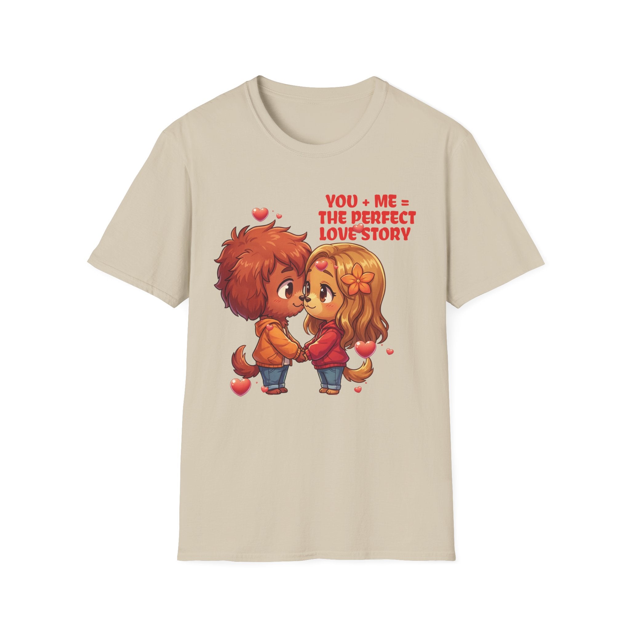 Love Story Dog Couple Unisex Tee